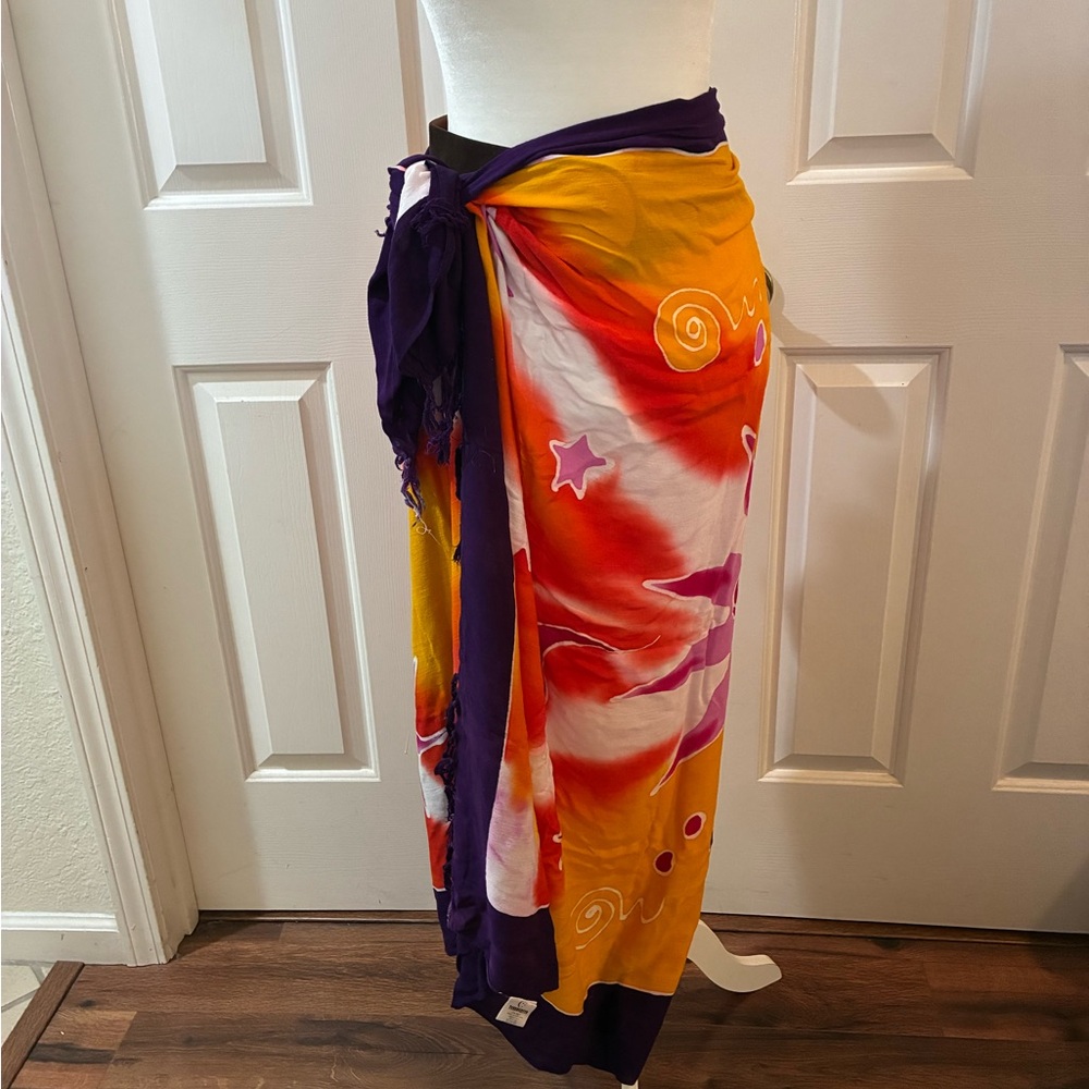 Gorgeous pareo printed, stunning cover up, pareo, wrap skirt, summer scarf.